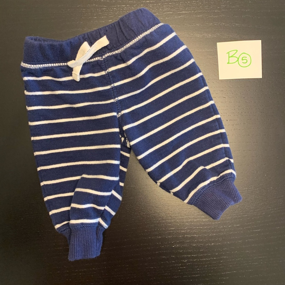 ⭐️2/$5.00⭐️ Carter’s 3m Blue and White Striped Jogging Style Pants